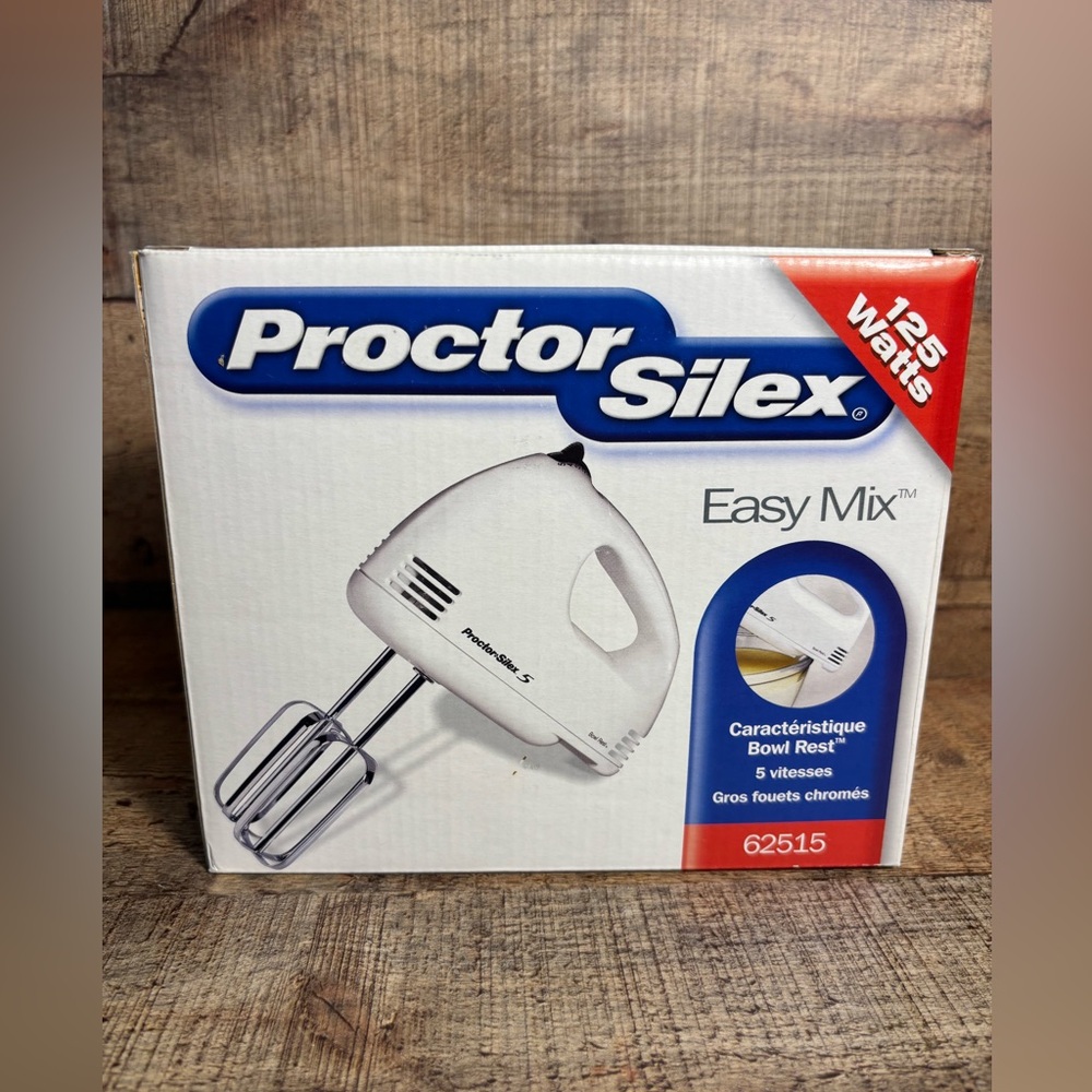 Hamilton Beach Proctor Silex 62515 5-speed Hand Mixer - White Easy Mix Bowl Rest - Picture 2 of 8